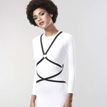 Imbracatura Noir Maze Vegana Elegante per Look Seducenti